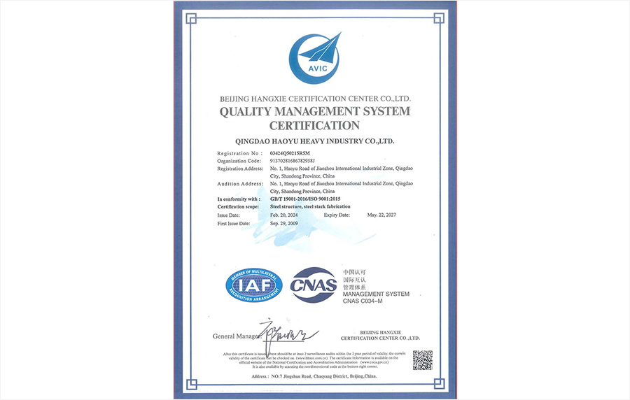 ISO9001Quality Management System Certification